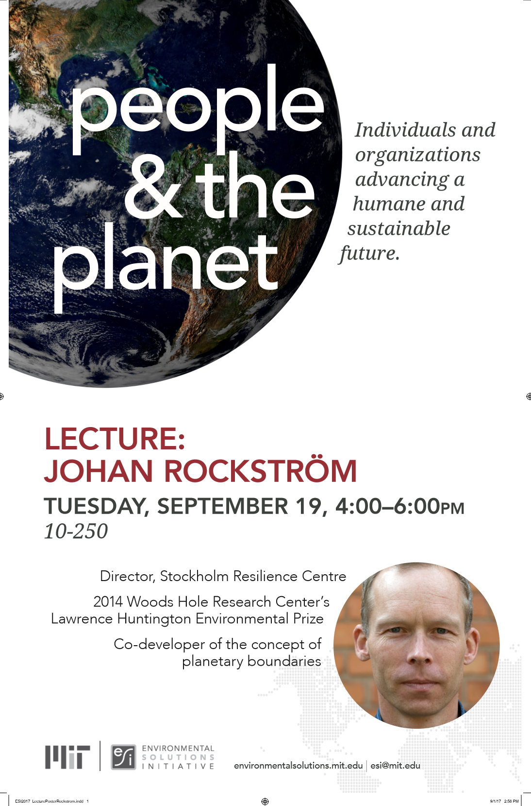 People and the Planet Lecture: Johan Rockstrom