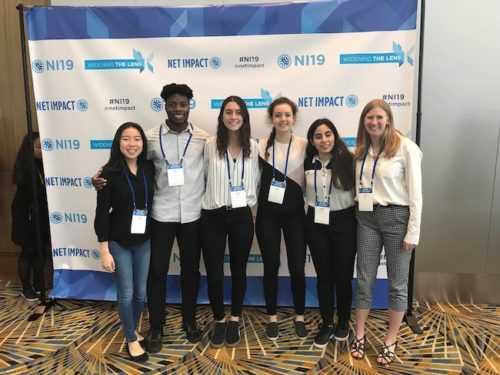 Kelly Wu and other MITASC members at the Net Impact Conference 2019