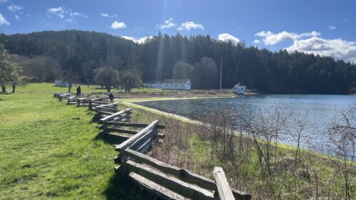 The national historical park now known as "English Camp" on the site of a former Coast Salish village